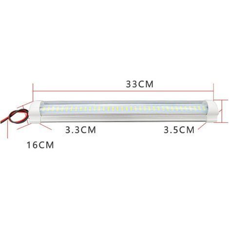 TAISHENGDA-1pcs Barre lumineuse à LED d'intérieur 12 V 108 bandes lumineuses LED bande LED 12 volts avec interrupteur pour voiture camion lit fourgon bateau cargo armoire de remorque fermée éclairage (1/5)