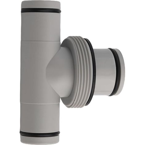 Adaptateur de tuyau de piscine 1,5 à 1,25 pouces en T pour systèmes de piscine - Pièce de rechange avec double joint pour conversion de pompe filtrante (1/5)