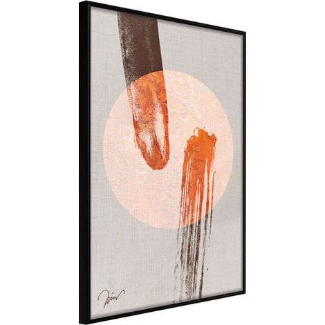 Affiche Murale Encadrée "By a Hair's Breadth" 30 x 42 cm Noir