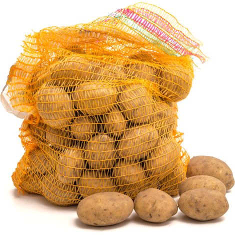 100 Stück Raschelsäcke 28cm x 36cm Kartoffelsack Gemüsesack Zwiebelsack Sack (1/4)