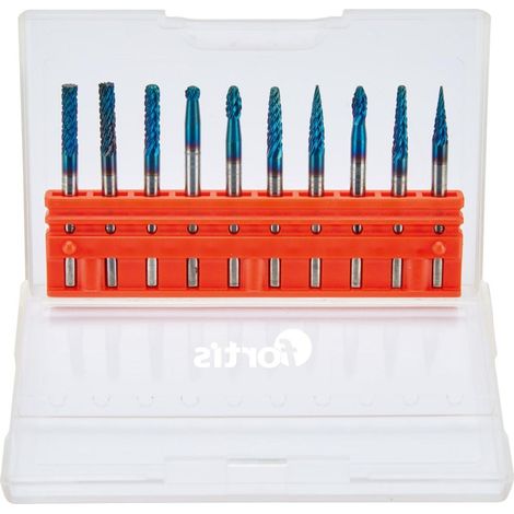 Kleinfrässt.-Satz HM 3mm 10-tlg beschichtet FORTIS (1/2)