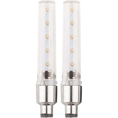 2Pièces Capuchon de valve vélo lumineux 5LED 7 Modes Feu roue vélo pour valve Schrader (1/5)