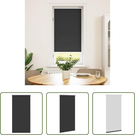 vidaXL Stores thermiques -  Store enrouleur occultant 44,4 x 100 cm, largeur du tissu 40 cm, noir (1/5)