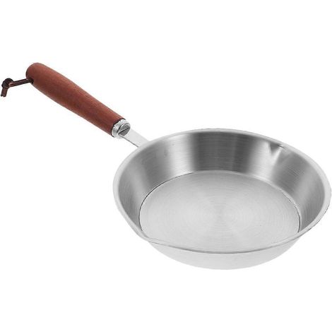 Poêle à frire en acier inoxydable, poêle antiadhésive, poêle de cuisine en acier inoxydable-27X13.7X3.3CM (1/4)
