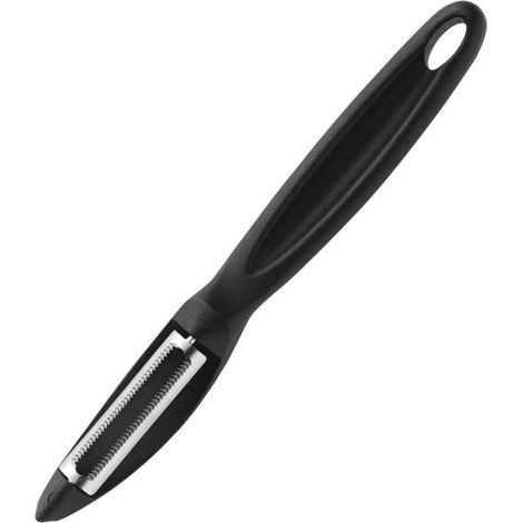 F. DICK Allzweckschäler 18 cm Gemüseschäler schwarz, Klinge mit Zackenschliff