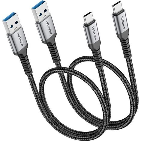 Câble USB C -KAL-Android Auto USB C 0,5M Lot De 2,10Gbps,Charge Rapide 3A,Pour iPhone 15,Galaxy S25,SSD (1/5)