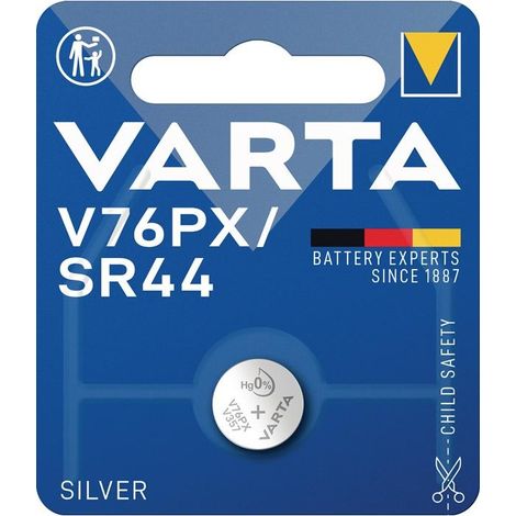 Micro pila de botón Varta silver sr44 - v76px 1.55v blíster 1 unid ø11.6x5.4mm (1/3)