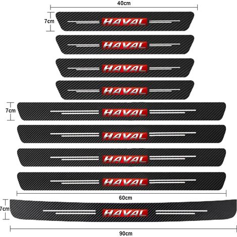 (9 pièces pour Haval rouge) Protections de seuil de porte en fibre de carbone,autocollants pour Haval H6,H2,H3,H9,M6,F7,F7X,Jolion 2021 - Accessoires auto (1/3)