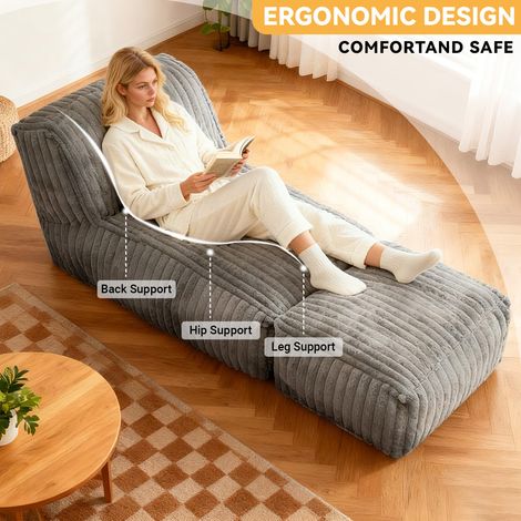 Fauteuil modulable au sol convertible en canapé-lit gris (1/5)