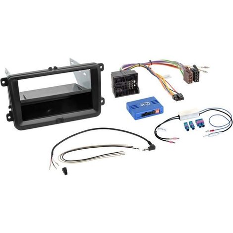 Kit 2 DIN avec siège de poche/VW 52 broches Quadlock SWC/antenne