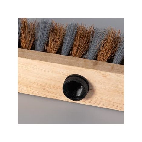 Balai Coco zébré renforcé avec Manche Bois àvis (38 cm)
