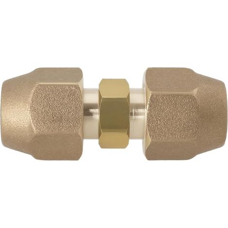 1Pc 1/4" Brass Refrigerant Pipe Connection Nut for Copper Air Conditioning Tube 6mm and 6.35mm Outside Diameter (1/5)
