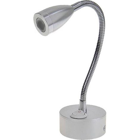 [NEUWERTIG] B-Ware ProPlus Innenraumleuchte LED-Aufbauleuchte Leselampe Schwanenhals Silber (1/2)