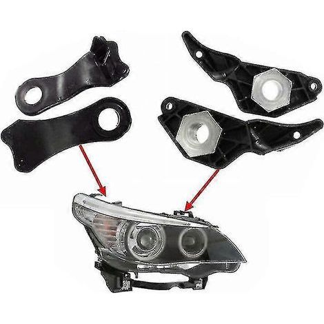 Kit de réparation de 4 supports de phares gauche + droit pour BMW Série 5 E60 E61 (1/3)