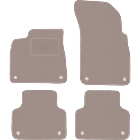 Alfombrillas de terciopelo beige para Audi Q7 II SUV (2016-) (1/5)
