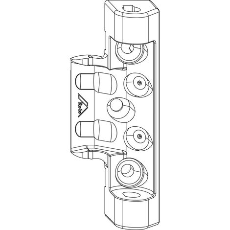 ROTO NX Axerlager T Standard 12/20 Holz 9/13V mit 2 Bohrzapfen 7 mm silber (1/2)