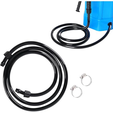 Tuyau de rechange en PVC de 1,2 mètre avec colliers de fixation pour pulvérisateurs de jardin, pulvérisateurs électriques à dos, raccords filetés 18 x 1,5 mm (1/5)