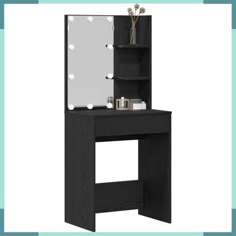 862780 Table de Toilette Chêne noir 60 x 40 x 140 cm Bois d'ingénierie (1/5)