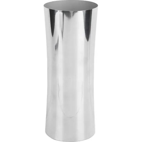 Grand vase en acier inoxydable 304 couleur argent, en forme de taille réduite, idéal pour les compositions florales au bureau et lors de mariages. (1/3)