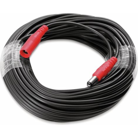Extension DC, 15 m, fiche cylindrique 5,5/2,1 mm