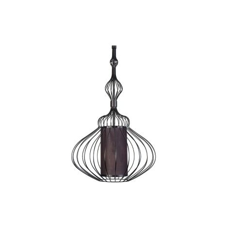 Abat-jour filaire noir classique tissu Nowodvorski ABI M