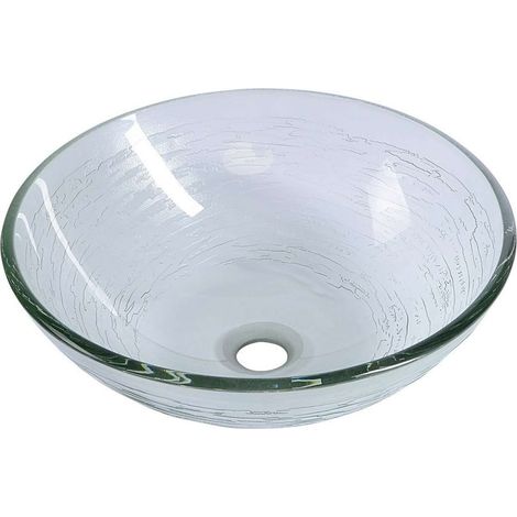 Sapho Beauty - Lavabo sobre encimera, diámetro 42 cm, cristal transparente 2501-18