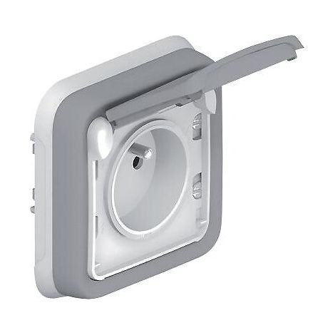 Legrand – Prise de courant 2P+T encastrée – Indice de protection IP20 – Intensité 16A – Programme Plexo complet – Couleur gris