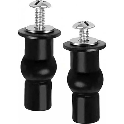 2 Fixations Abattant WC Universel Caoutchouc, Pour siège toilette (1/5)