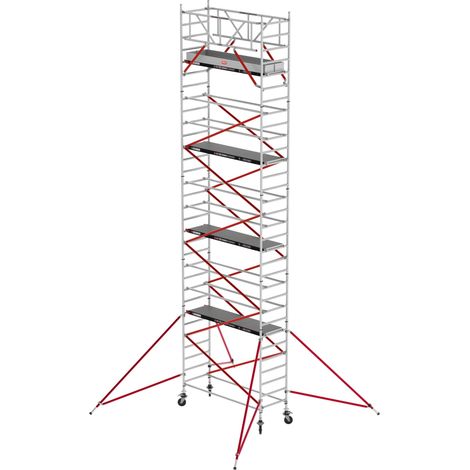 Altrex Fahrgerüst RS Tower 51 Plus Aluminium 0,90m breiter Rahmen mit Holz-Plattform 10,20m AH 0,90x1,85m