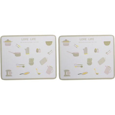 Set mit 2 Toivize Kieselgur-Arbeitsplatten 50x60 cm Hellgrün, rutschfest und saugfähig für Kaffeemaschine (1/5)