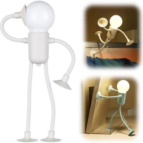 Fun Night Light with Suction Cup, Creative Character-Shaped Lamp, Small Multipurpose LED Desk Lamp, Decoration (1/4)