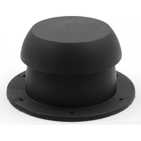 RV mushroom-shaped exhaust fan, top-mounted round exhaust vent, vent outlet, ventilation cap accessories - black - nylon (1/3)