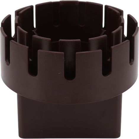 Kunststoff-Fallrohradapter, Ersatzadapter, Fallrohrkonverter mit Schraube, braun, 3 x 4 Zoll (1/5)