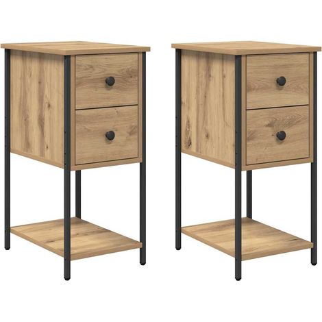 Maison Exclusive - Cabinet de chevet 2 pcs chêne artisanal 32 x 42 x 70 cm