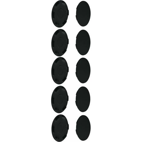 Lot de 10 cache vis 35mm en plastique noir – Protection esthétique pour vis murales – Clipser facilement pour finition soignée