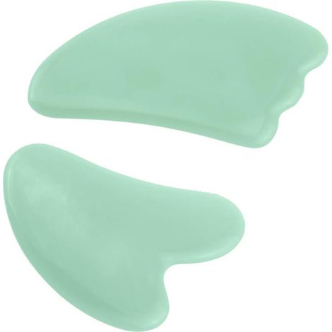 La planche à gratter en jade est utilisée pour masser le visage, le cou, le dos, les pieds et les mains. (1/5)