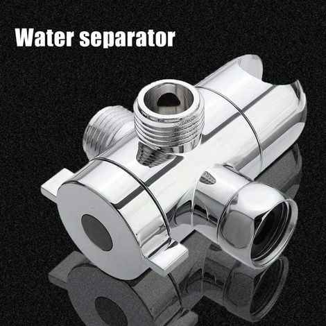 Robinet de distribution de douche à trois voies, distributeur de pommeau de douche avec adaptateur de douille, vanne de commutation