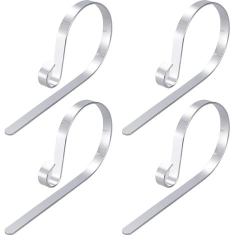 4er-Pack Weihnachtsstrumpfhalter, Metallstrumpfhaken, Weihnachtsstrumpfclips, Aufhängehaken für das Home-Office-Foyer