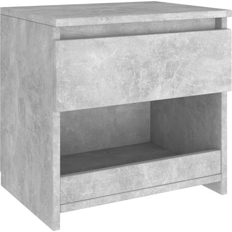 Mesita de noche con cajón y compartimento 40 x 30 x 39 cm aglomerado gris DEC033975