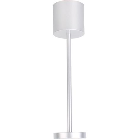 Lampe de table tricolore en forme de I avec variateur d'intensité progressif, protection des yeux LED, lampe de chevet, lampe de bar ou lampe de table pour créer une ambiance agréable, argent (1/5)