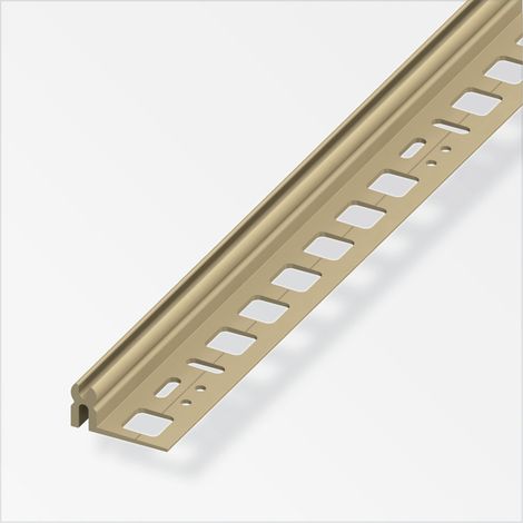 alfer Träger-Profil 1 m, 16 x 30 mm PVC (Kunststoff) glatt caramel Profil