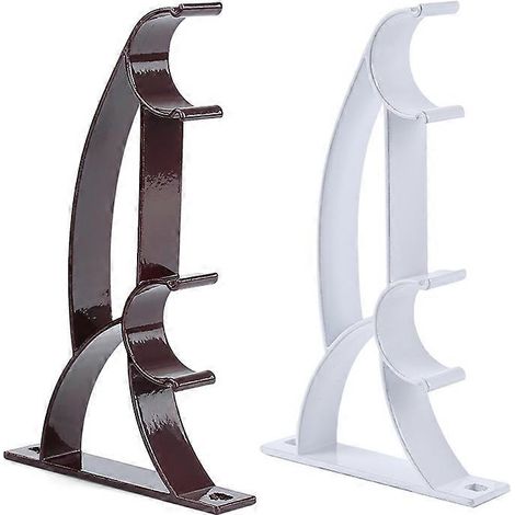 Lot de 2 supports de tringle à rideaux doubles, support de tringle robuste, accessoires de décoration pour fenêtres, base en métal durable. (1/2)