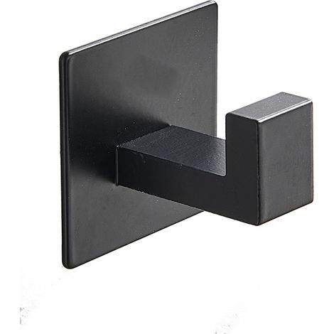 Patère carrée en acier inoxydable 304 (noir) -5555cm (1/2)