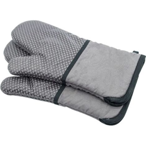 Gants de cuisine, gants de gril, gants de four, gants de cuisine, lot de 1, revêtement en silicone résistant à la chaleur, antidérapants (1/5)