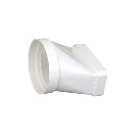 Atlantic – Raccord VMC mixte droit 55 x 110 vers 100 mm rond – Assemblage rapide – Étanchéité garantie – 460005