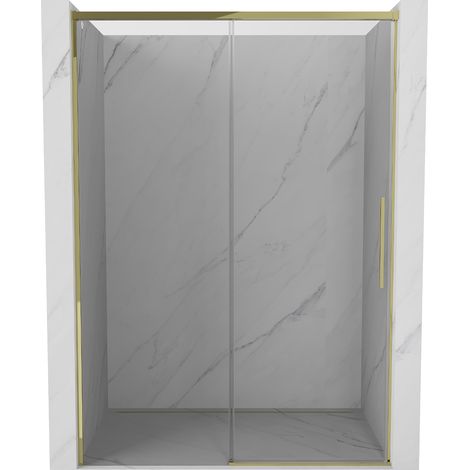 Mexen Rox Schiebeduschtür 150 cm, transparent, gold - 8C2-150-000-50-00