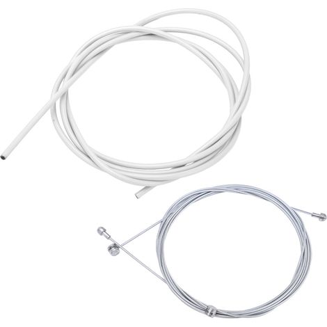 Ensemble de Câbles et Gaines pour Freins de Vélo BOLANY - Câbles 5mm Résistants et Durables - Couleur Blanc (1/5)
