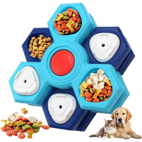 Gamelles Anti-glouton pour Chien Plat de Recherche Alimentaire Gamelle interactive lente à chiot Intérieur Dortoir Maison Cuisine Salon (1/5)
