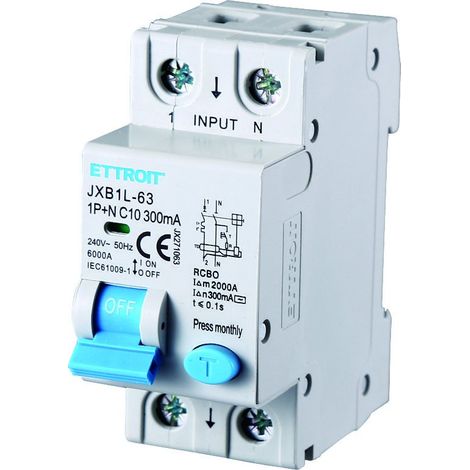 ETTROIT Differenzialer magnetischer Thermoschalter 1P+N 10A 300mA 220V 6KA JX271063