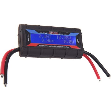 Wattmètre numérique multifonctionnel 100 A à courant continu avec écran LCD pour la mesure de la tension, du courant, de la puissance, des charges et de l'énergie. (1/5)